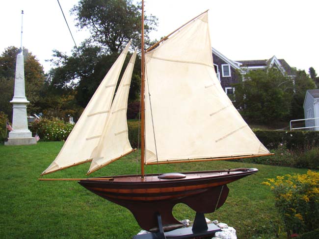 A large plank-on frame NANTUCKET Sloop Pond Boat from the 1940's